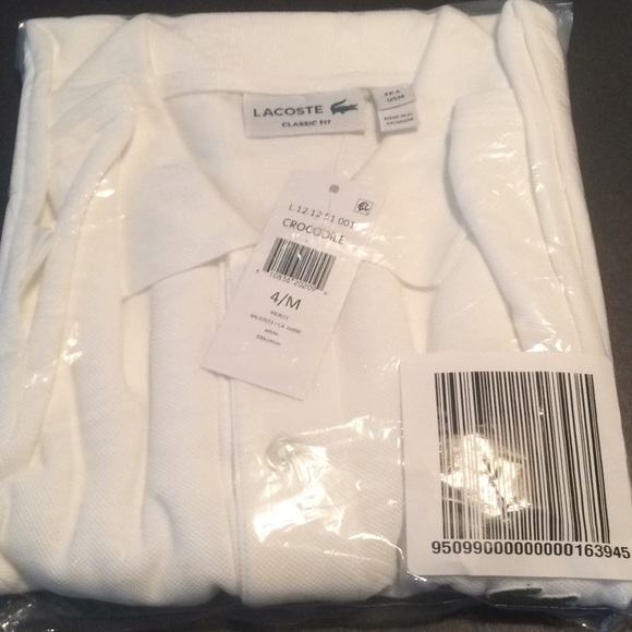 Lacoste White Cotton Medium Classic Fit Shirt - Picture 1 of 3